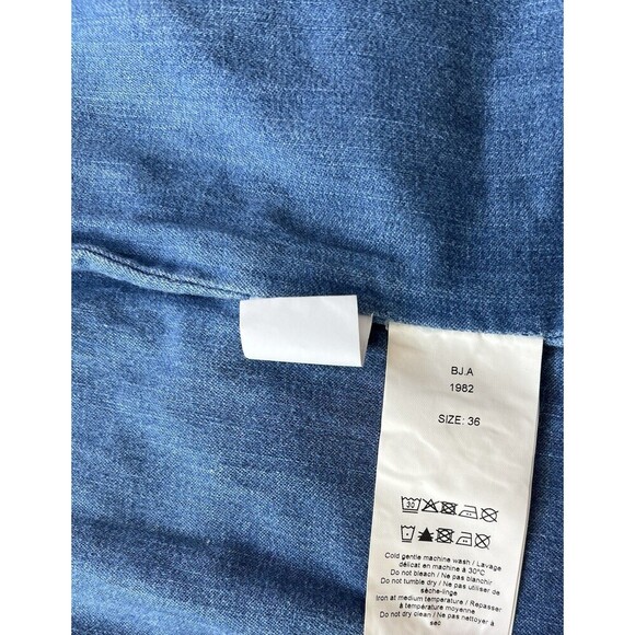 GANNI Rhinestone-Embellished Denim Bustier Blue Size 36 / US 4 Small - Picture 11 of 12